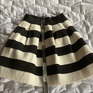 Black and white striped skirt